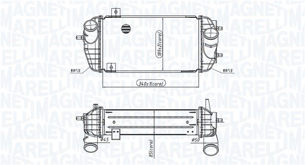 Chłodnica powietrza doładowującego MAGNETI MARELLI 351319205770