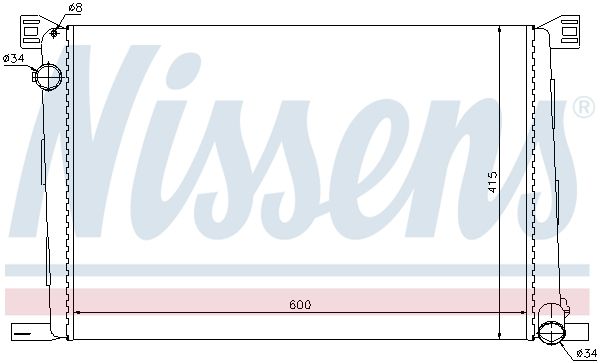 Chłodnica, układ chłodzenia silnika NISSENS 69706