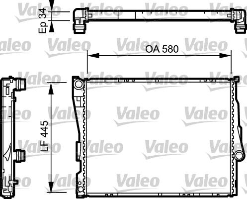 Chłodnica, układ chłodzenia silnika VALEO 734276