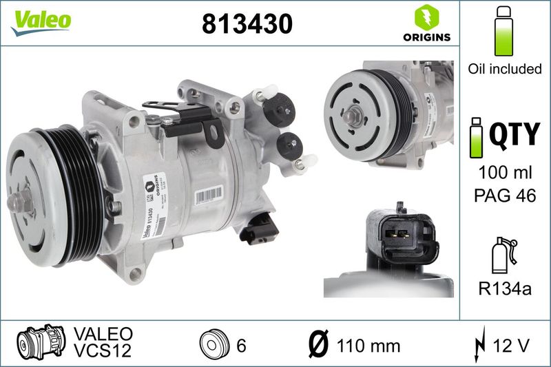 Sprężarka, klimatyzacja VALEO 813430