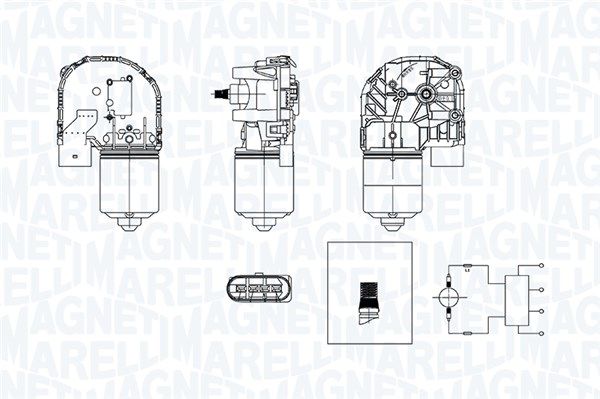 Silnik wycieraczek MAGNETI MARELLI 064377600010