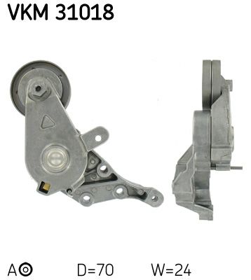 Rolka napinacza, pasek klinowy wielorowkowy SKF VKM 31018