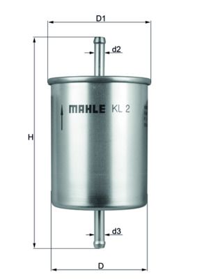 Filtr paliwa MAHLE KL2