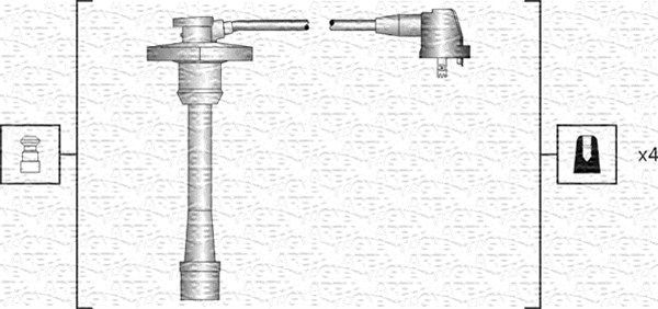 Zestaw przewodów zapłonowych MAGNETI MARELLI 941318111188