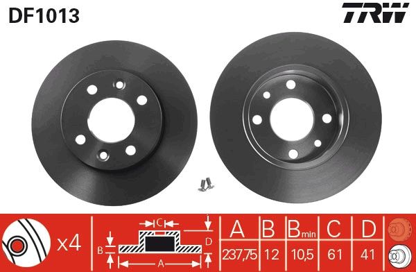 Tarcza hamulcowa TRW DF1013