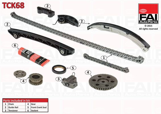 Zestaw łańcucha rozrządu FAI AutoParts tck68