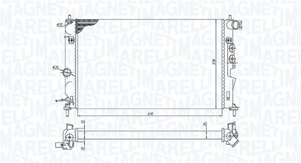 Chłodnica, układ chłodzenia silnika MAGNETI MARELLI 350213190600