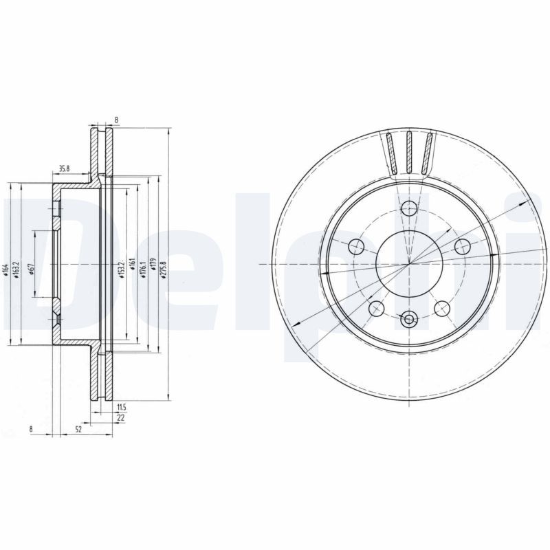 Tarcza hamulcowa DELPHI BG3296