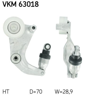 Rolka napinacza, pasek klinowy wielorowkowy SKF vkm 63018
