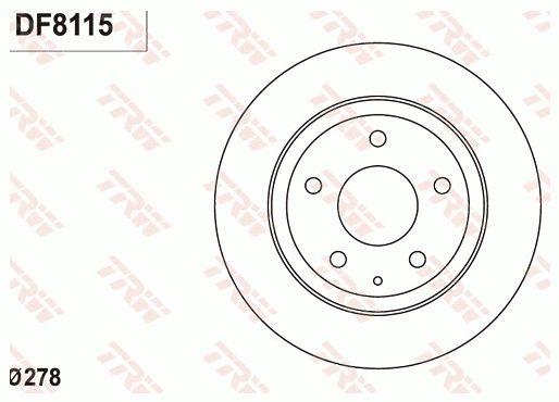 Tarcza hamulcowa TRW DF8115