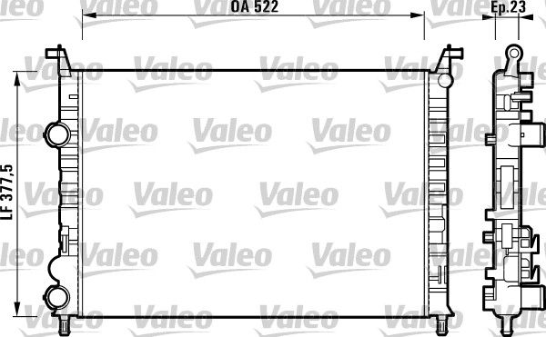 Chłodnica, układ chłodzenia silnika VALEO 732948
