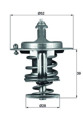 Termostat, płyn chłodzący MAHLE TX7182D