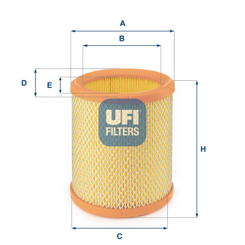 Filtr powietrza UFI 27.196.00