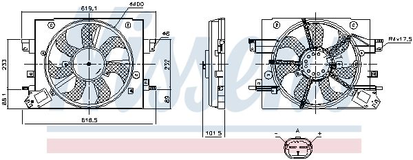 Wentylator, chłodzenie silnika NISSENS 850110