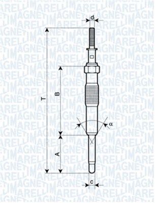 Świeca żarowa MAGNETI MARELLI 062900034304