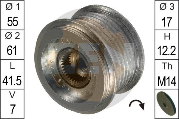 Alternator - sprzęgło jednokierunkowe ERA ZN5502
