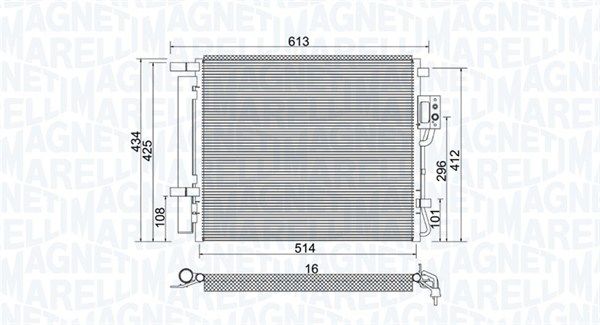 Skraplacz, klimatyzacja MAGNETI MARELLI 350203977000