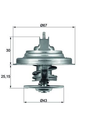 Termostat, płyn chłodzący MAHLE TX3192DS