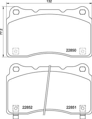 Zestaw klocków hamulcowych, hamulce tarczowe BREMBO P 28 099