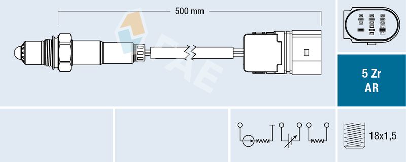 Sonda lambda FAE 75107