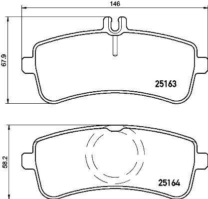 Zestaw klocków hamulcowych, hamulce tarczowe BREMBO P 50 125