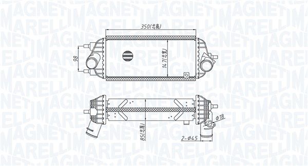 Chłodnica powietrza doładowującego MAGNETI MARELLI 351319205720