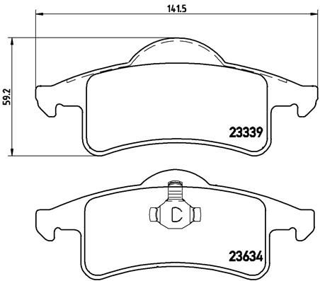 Zestaw klocków hamulcowych, hamulce tarczowe BREMBO P 37 006
