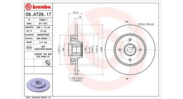 Tarcza hamulcowa MAGNETI MARELLI 360406105700