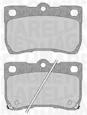 Zestaw klocków hamulcowych, hamulce tarczowe MAGNETI MARELLI 363916060638