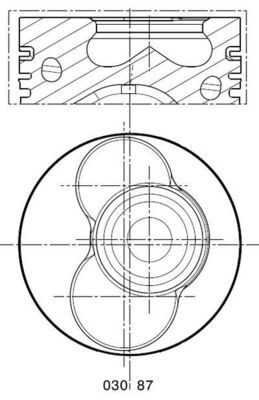 Tłok MAHLE 0308702