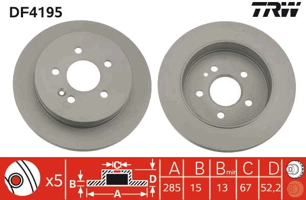 Tarcza hamulcowa TRW DF4195