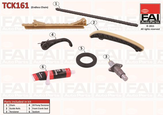 Zestaw łańcucha rozrządu FAI AutoParts tck161