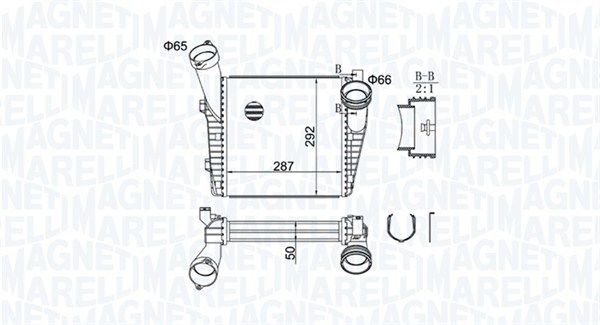 Chłodnica powietrza doładowującego MAGNETI MARELLI 351319204400