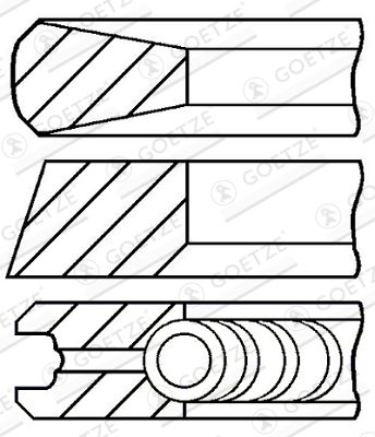 Zestaw pierścieni tłokowych Goetze Engine 08-436700-00