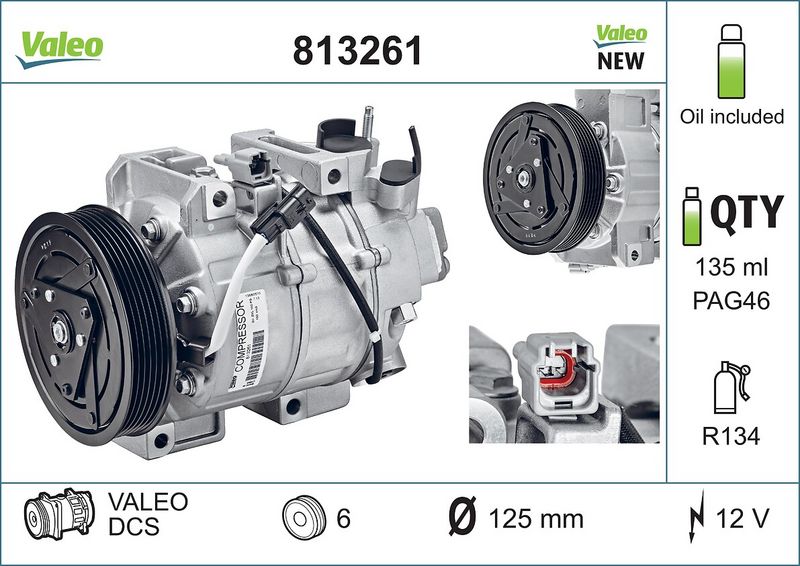 Sprężarka, klimatyzacja VALEO 813261