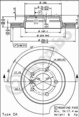 Tarcza hamulcowa BREMBO 09.7720.11
