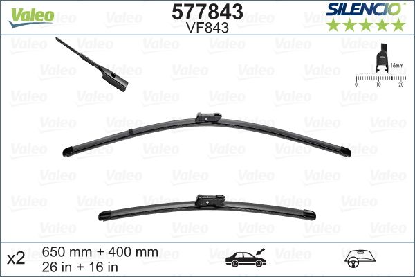 Pióro wycieraczki VALEO 577843