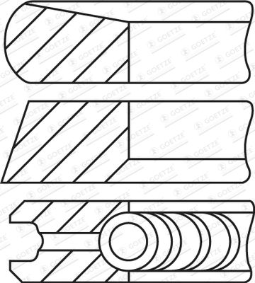 Zestaw pierścieni tłokowych Goetze Engine 08-435200-00