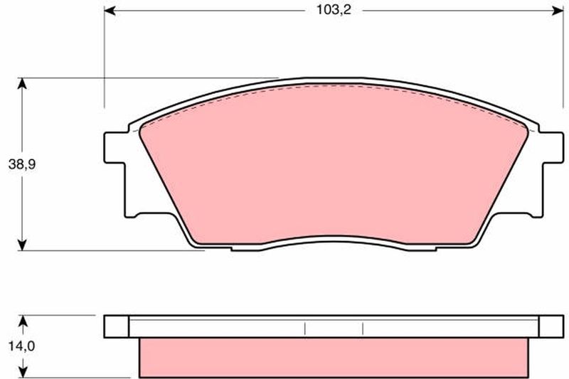 Zestaw klocków hamulcowych, hamulce tarczowe TRW GDB991