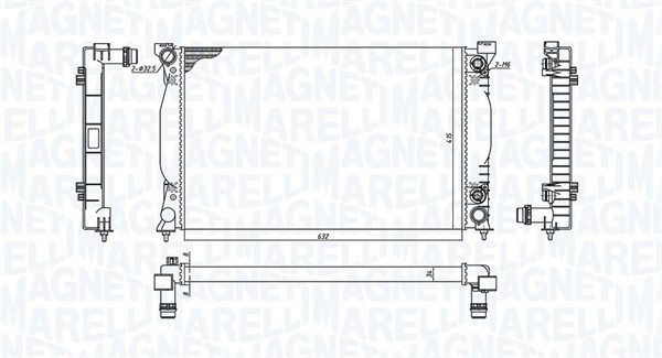 Chłodnica, układ chłodzenia silnika MAGNETI MARELLI 350213196500