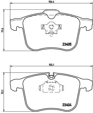 Zestaw klocków hamulcowych, hamulce tarczowe BREMBO P 59 046