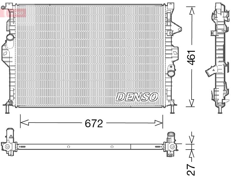 Chłodnica, układ chłodzenia silnika DENSO DRM10048