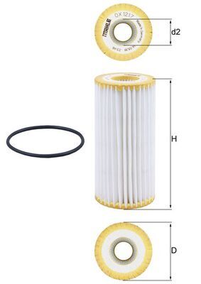 Filtr oleju MAHLE OX1217D