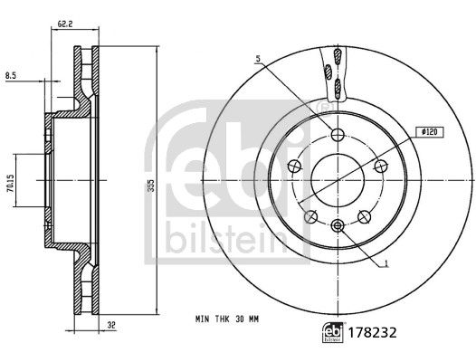 Tarcza hamulcowa FEBI BILSTEIN 178232