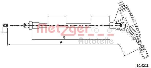 Cięgło, hamulec postojowy METZGER 10.6211