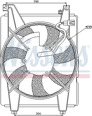 Wentylator, chłodzenie silnika NISSENS 85088