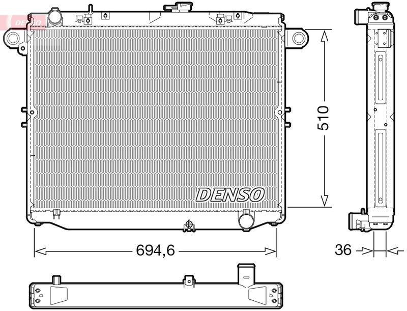 Chłodnica, układ chłodzenia silnika DENSO DRM50139
