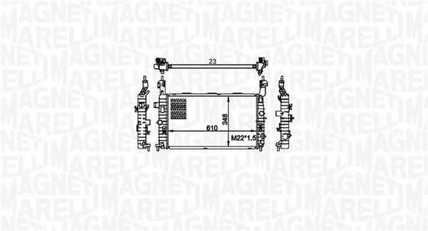 Chłodnica, układ chłodzenia silnika MAGNETI MARELLI 350213155800