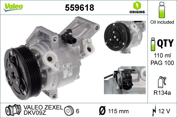 Sprężarka, klimatyzacja VALEO 559618