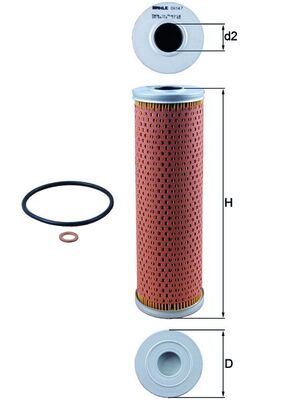 Filtr oleju MAHLE OX147D